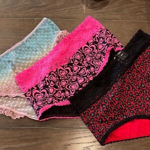 NWT (red pair) Torrid size 1 Lace and Patterned Panties Set
